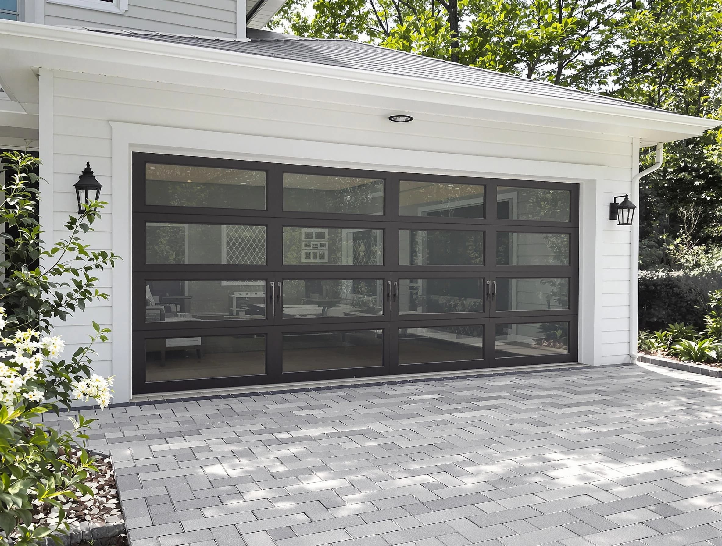 Roy Garage Door Repair design specialist presenting custom garage door options to Roy homeowner