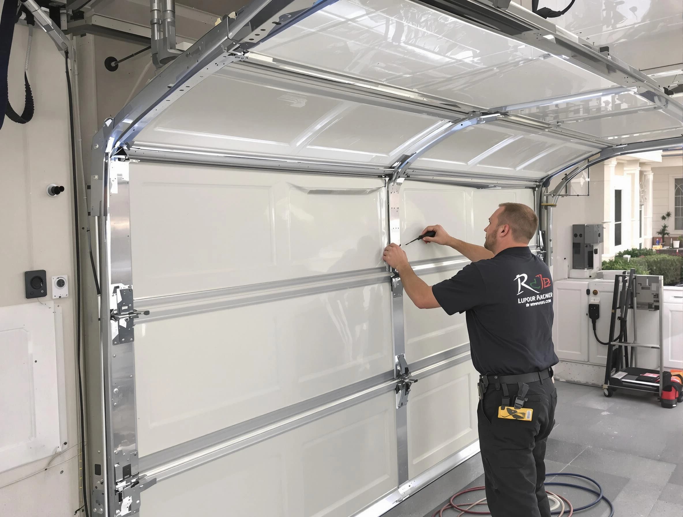 Roy Garage Door Repair professional performing panel repair in Roy
