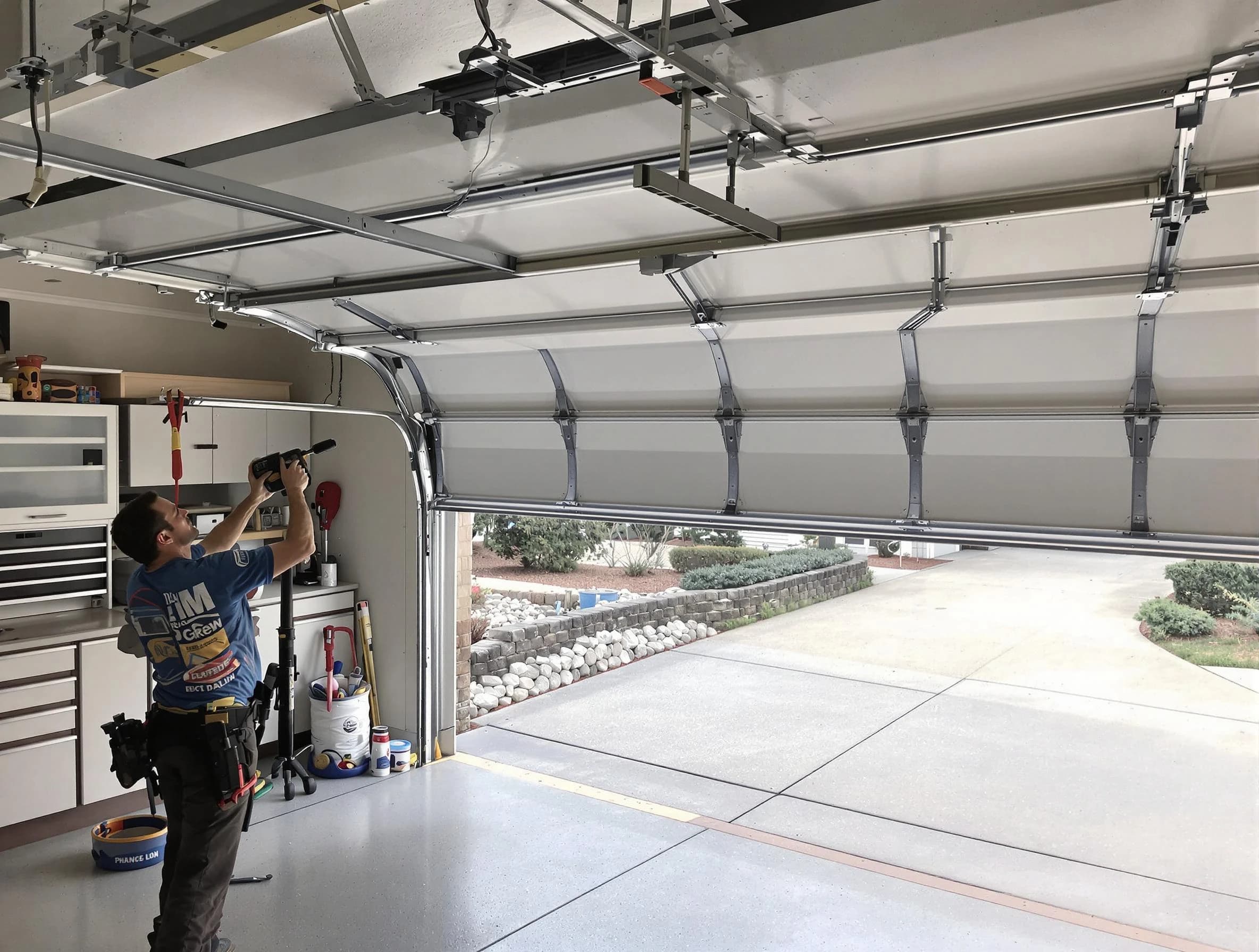 Garage door track repair service by Roy Garage Door Repair in Roy