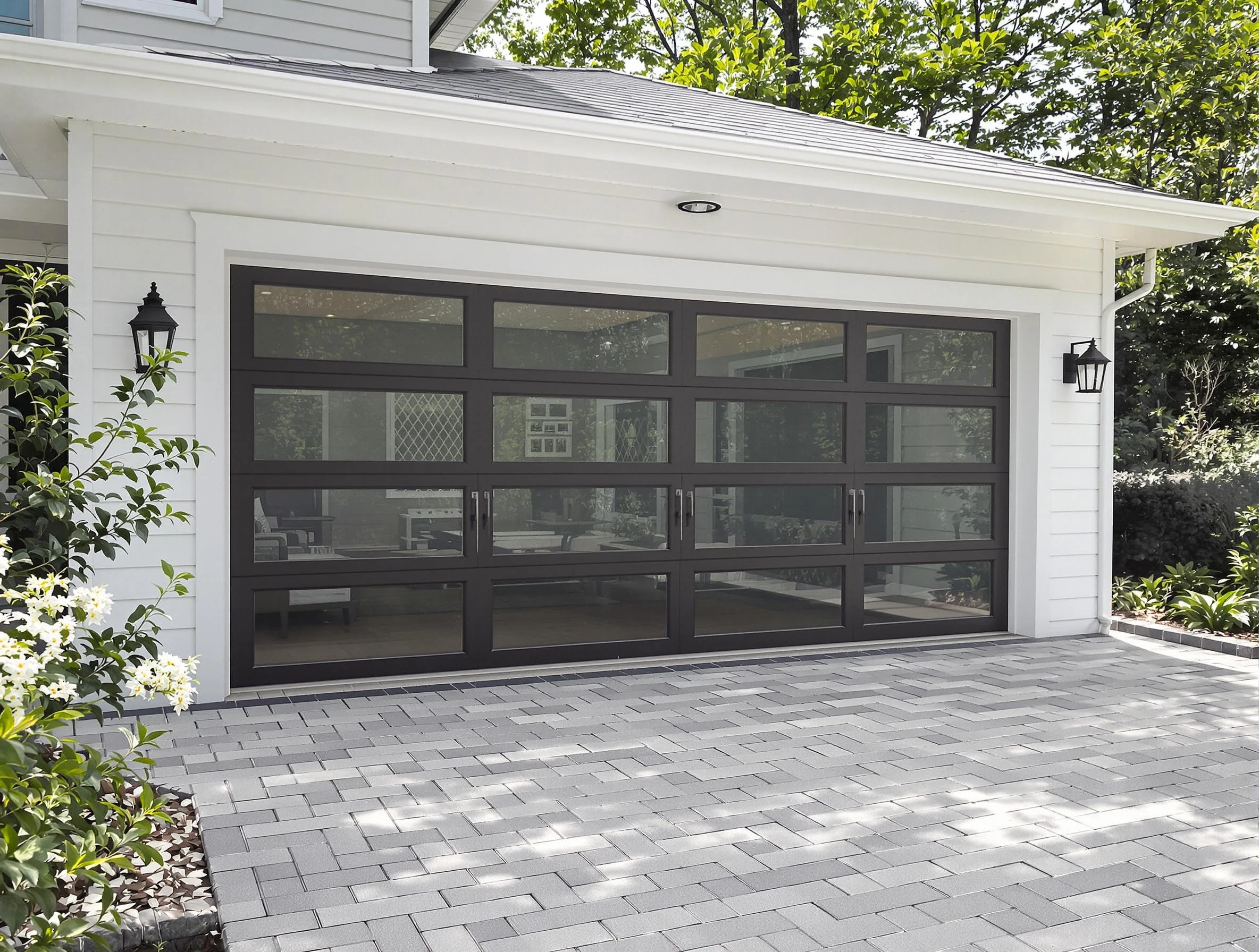 Roy Garage Door Repair design specialist presenting custom garage door options to Roy homeowner