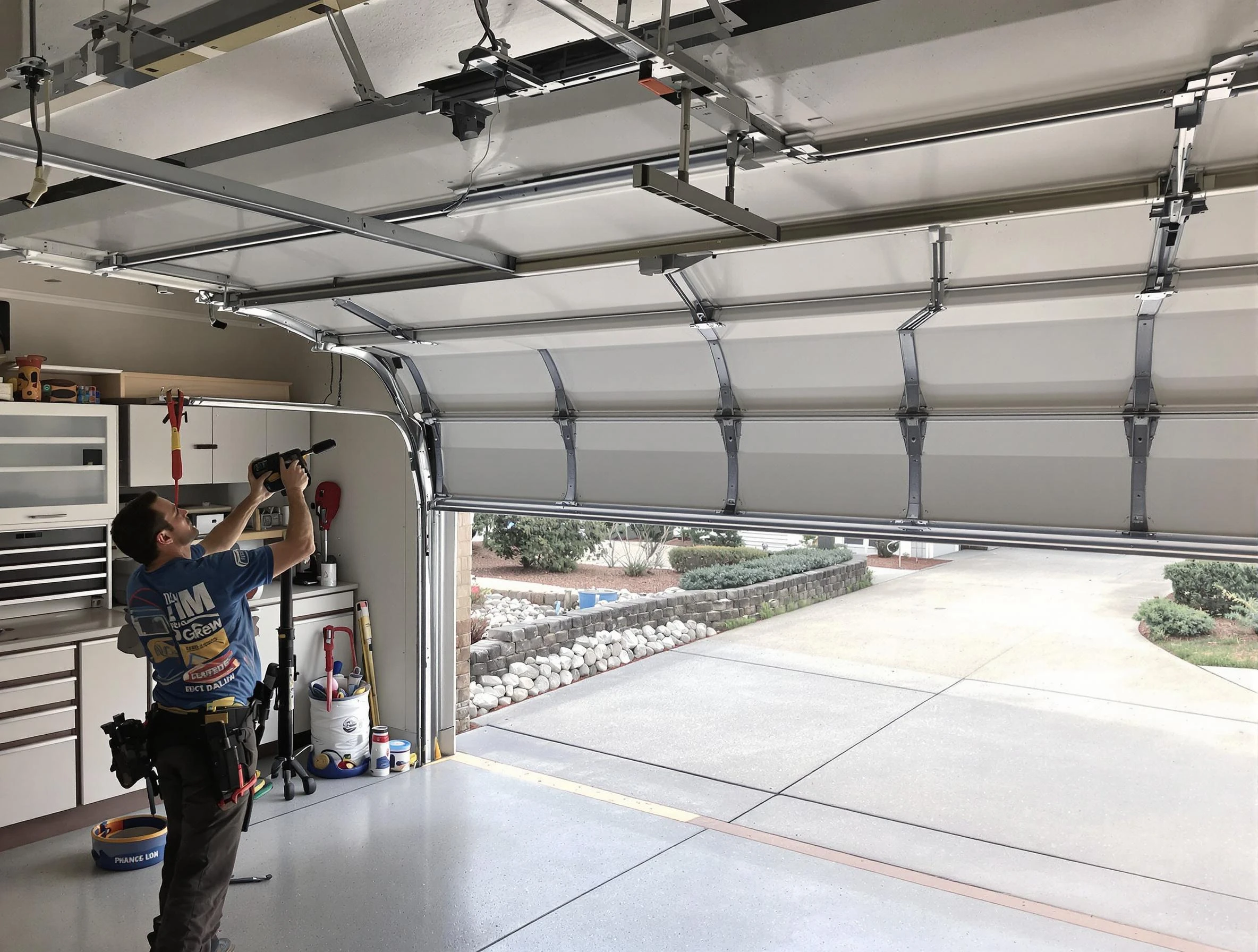 Garage door track repair service by Roy Garage Door Repair in Roy